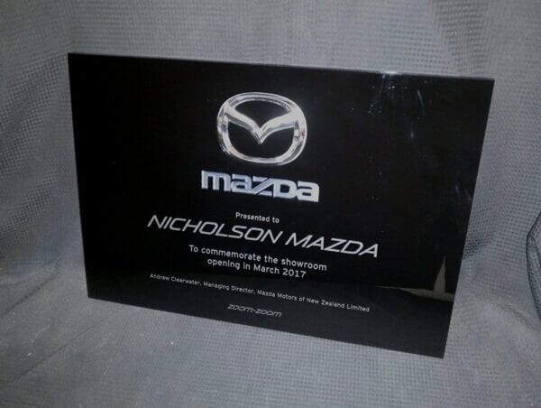 Opening plaque custom