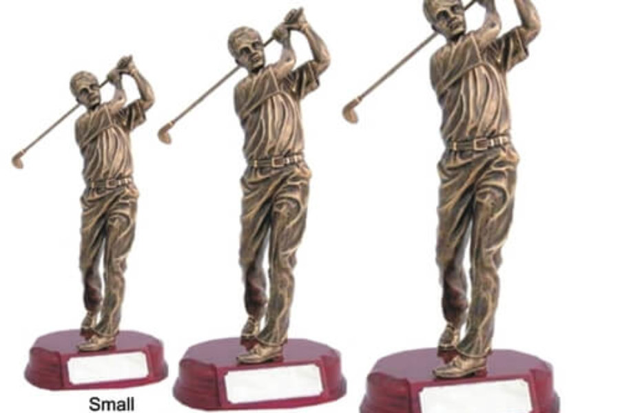 Resin golf trophy